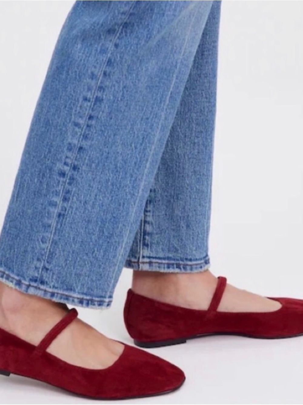 Madewell Greta Mary Jane Ballet Flats in Port Red - Picture 2 of 9